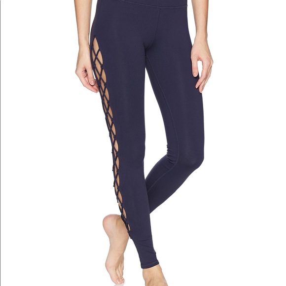 ALO Yoga Pants - Alo Yoga | HW Interlace Legging in Rich Navy